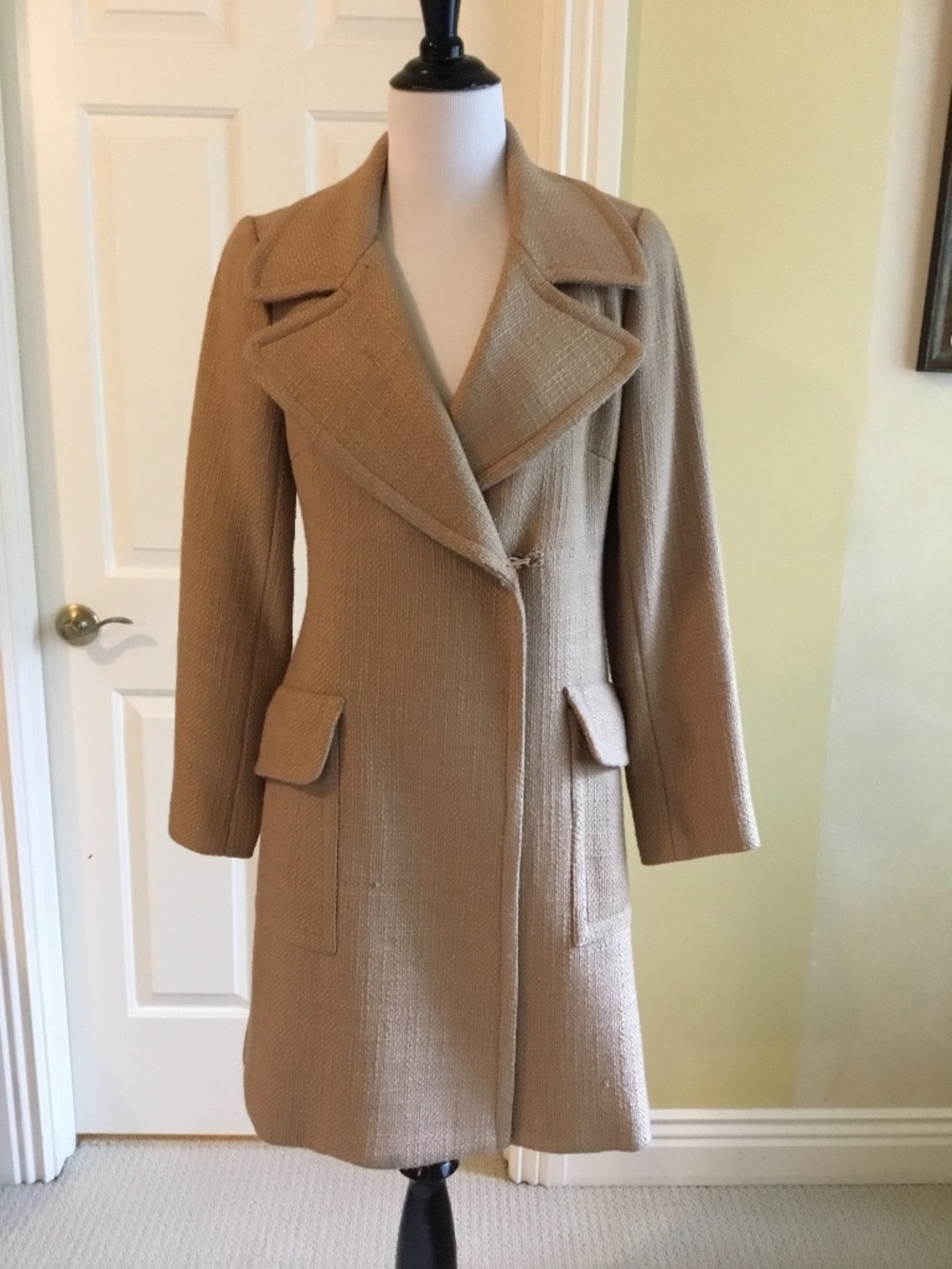 Trina Turk Los Angeles Camel Wool Blend Coat |